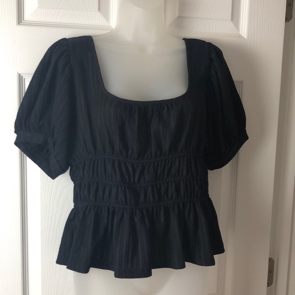 Anthro Puff-Sleeved Romantic Top - Picture 6 of 14